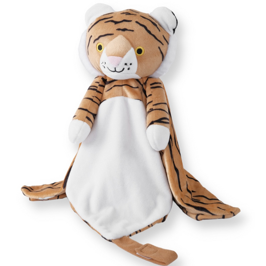 main image of love by emi white noise and lullaby comforter Indi the Tiger lovey 